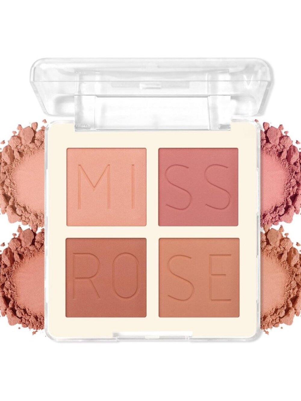 4-Color Matte Blush Palette - Highly Pigmented, Silky Smooth, Long-Lasting Cheek
